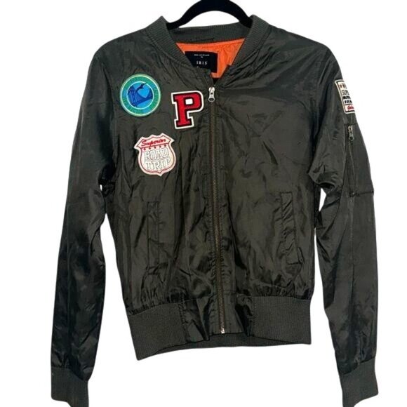 Iris Bomber Jacket With Embroidered Patches S - Picture 1 of 9